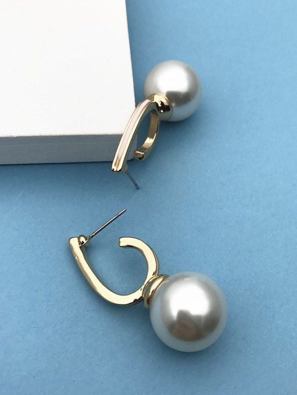 

Brief Faux Pearl Stud Drop Earrings, Milk white