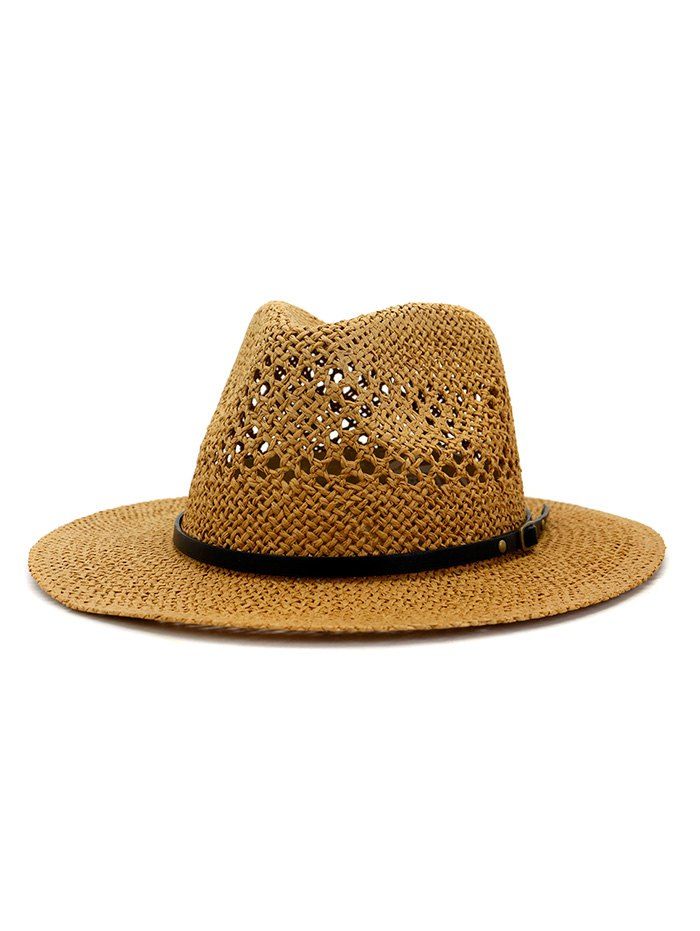 

Travel Crochet Straw Panama Hat, Khaki