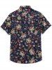 Floral Print Button Up Vintage Shirt -  