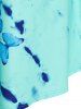 Plus Size Tie Dye Butterfly Print T Shirt -  
