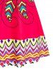 Plus Size Floral Print Zigzag Trapeze Tank Top -  