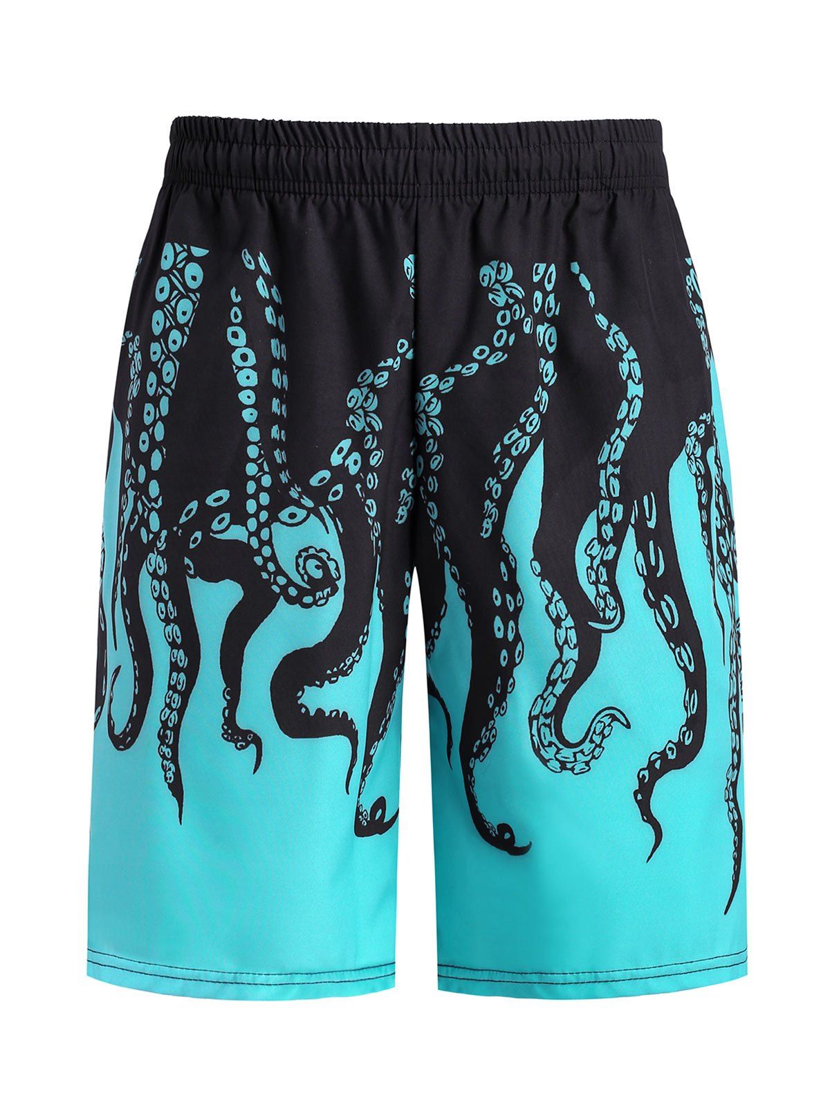 

Casual Octopus Print Shorts, Green