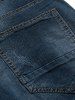 Stitching Scratch Denim Shorts -  