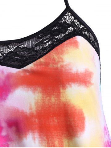 

Plus Size High Low Tie Dye Midi Dress, Rose red