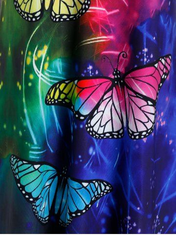 

Plus Size Butterfly Pattern Tunic T-shirt, Black
