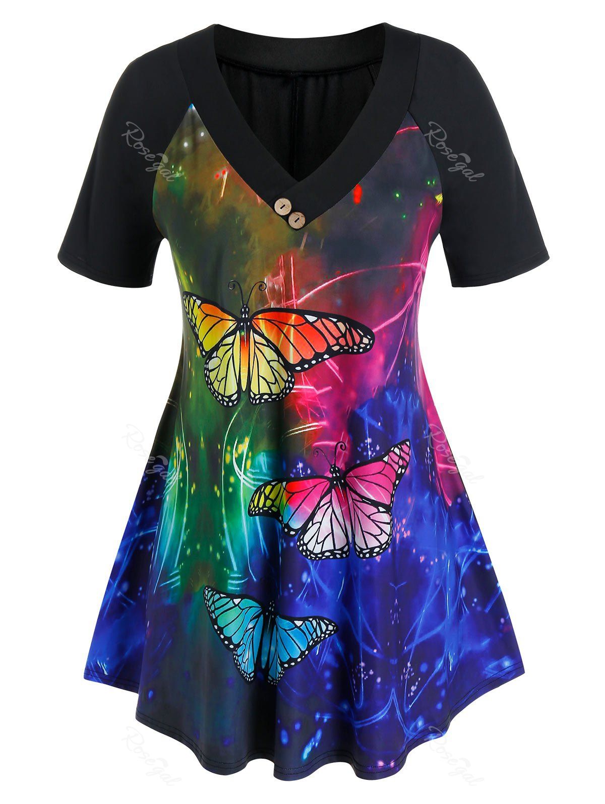 butterfly shirt plus size