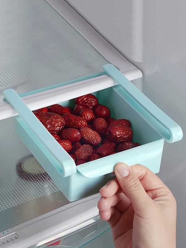 

Household Kitchen Refrigerator Separator Layer Storage Rack, Baby blue