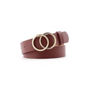 

Double Rings Jeans Buckle Belt, Coffee