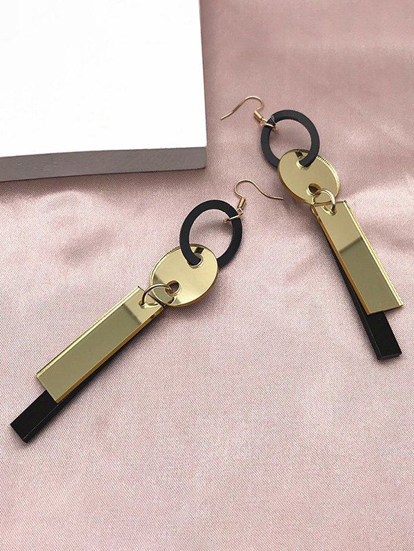 

Geometric Shape Hook Earrings, Golden