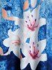 Plus Size Tie Dye Floral Print Tank Top -  