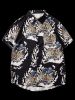 Geisha Samurai Tiger Print Pocket Shirt -  
