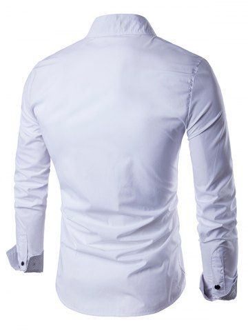 

Dragon Pattern Button Up Shirt, White