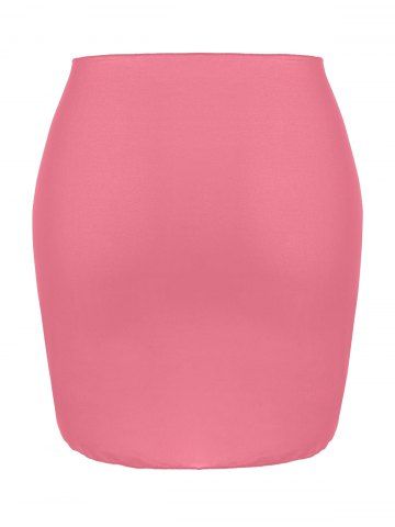 

Plus Size See Through Mesh Sarong, Light pink
