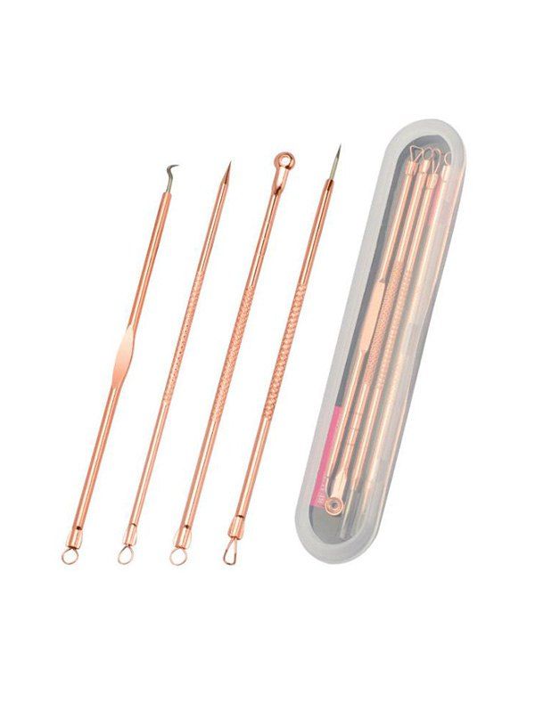 

Double-headed Stainless Steel Acne Needles Set, Golden