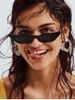 Irregular Anti UV Narrow Sunglasses -  