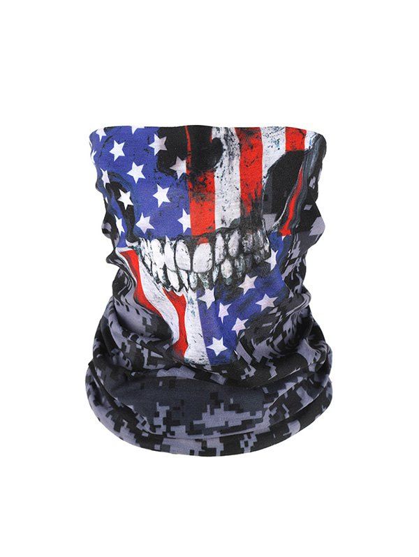 

American Flag Pattern Riding Face Mask Neck Gaiter, Multi-a