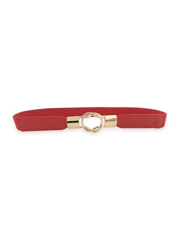 

Elastic Thin Dress Waist Belt, Red