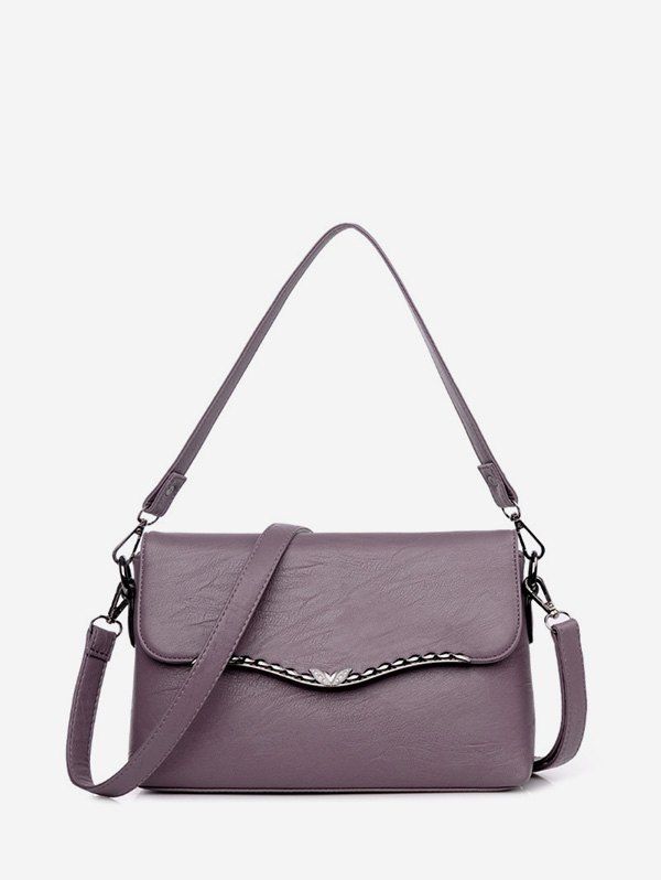 

Rectangle Cover PU Crossbody Bag, Purple