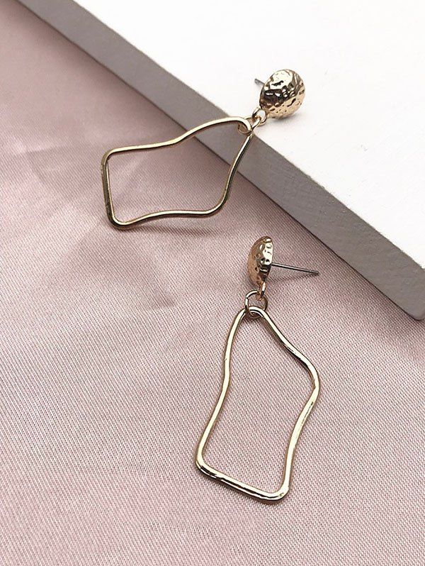

Hollow Irregular Alloy Drop Earrings, Golden