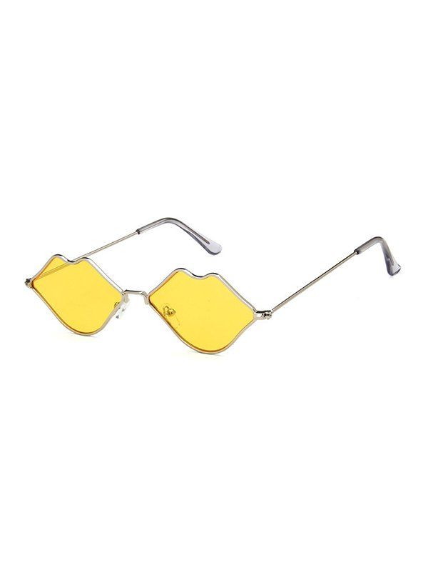 

Outdoor Lip Shape Personalized Metal Sunglasses, Yellow