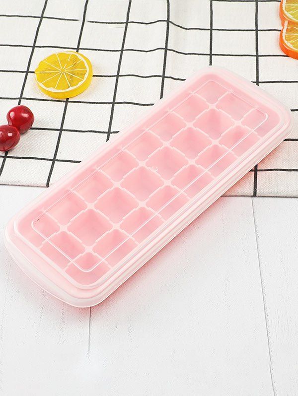 

Kitchen Tool Square Shape Silicone DIY Ice Cube Mold, Light pink