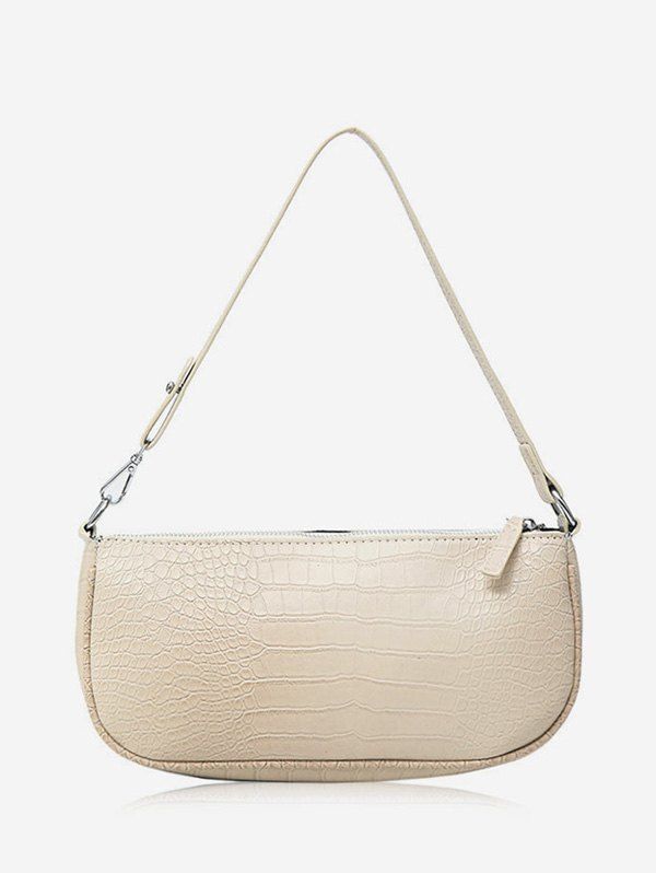

Animal Embossed Leather Sling Bag, White