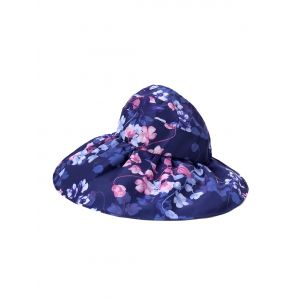 

Foldable Flower Pattern Summer UV Protection Visor Cap, Cadetblue
