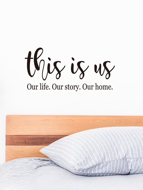 

Our Proverbs Print Decorative Wall Art Stickers, Black