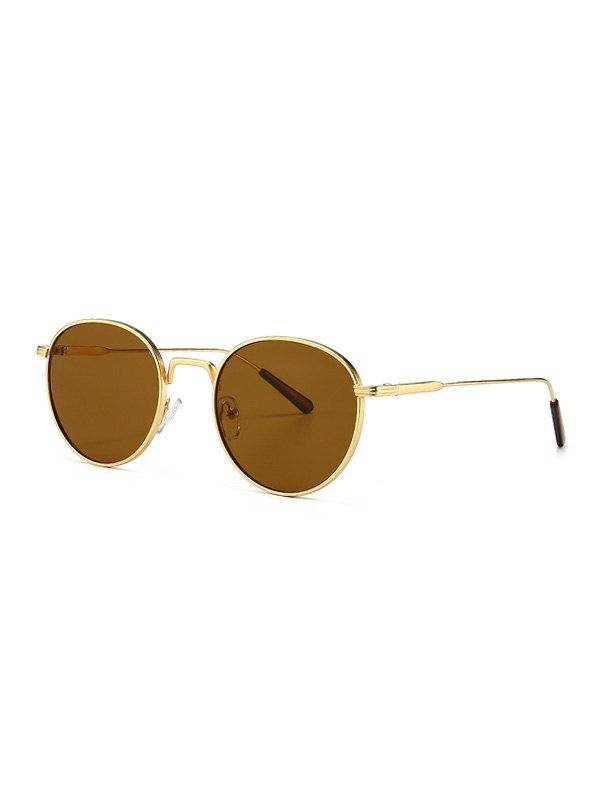 

Metal Retro Round Sunglasses, Brown