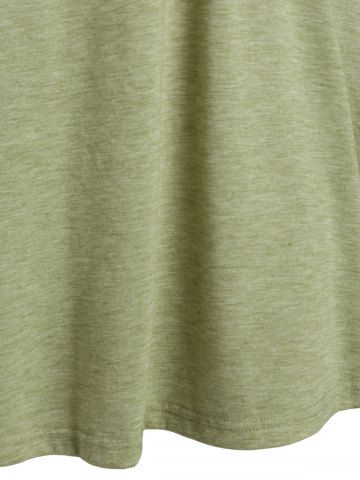 

Plunge Neck Sleeveless Crossover Heathered Dress, Avocado green