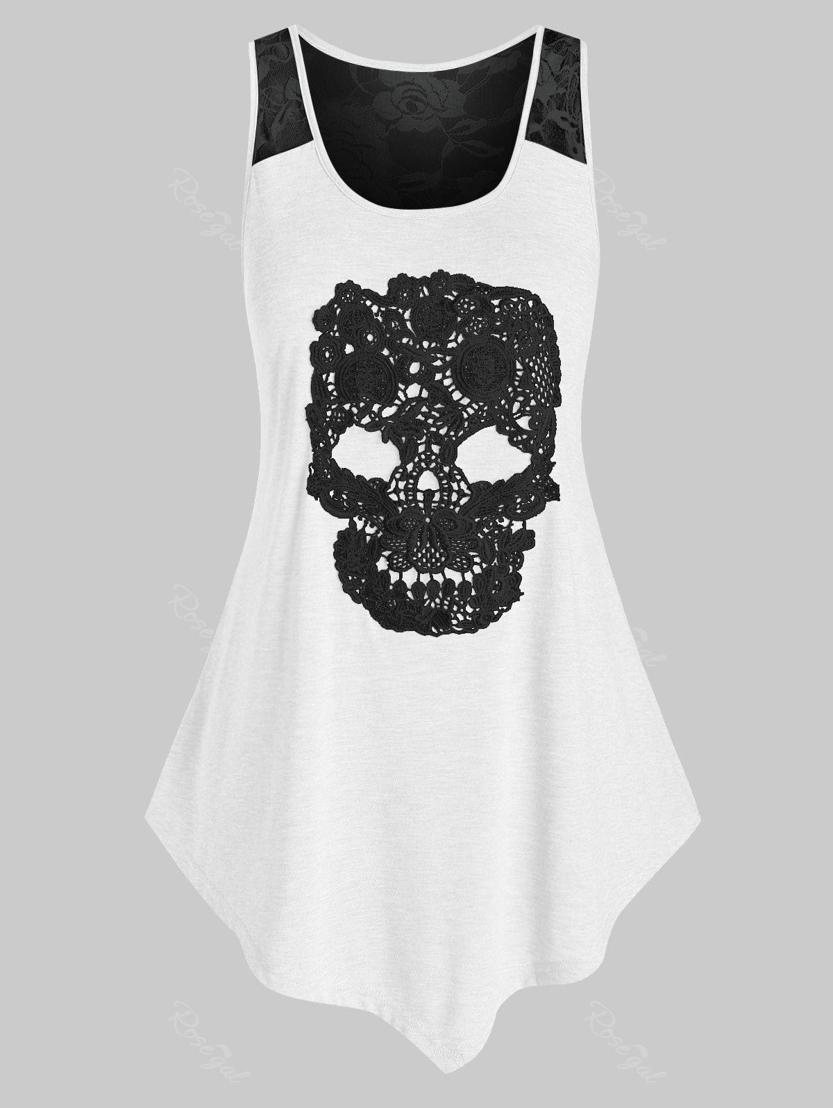 plus size skull tank tops