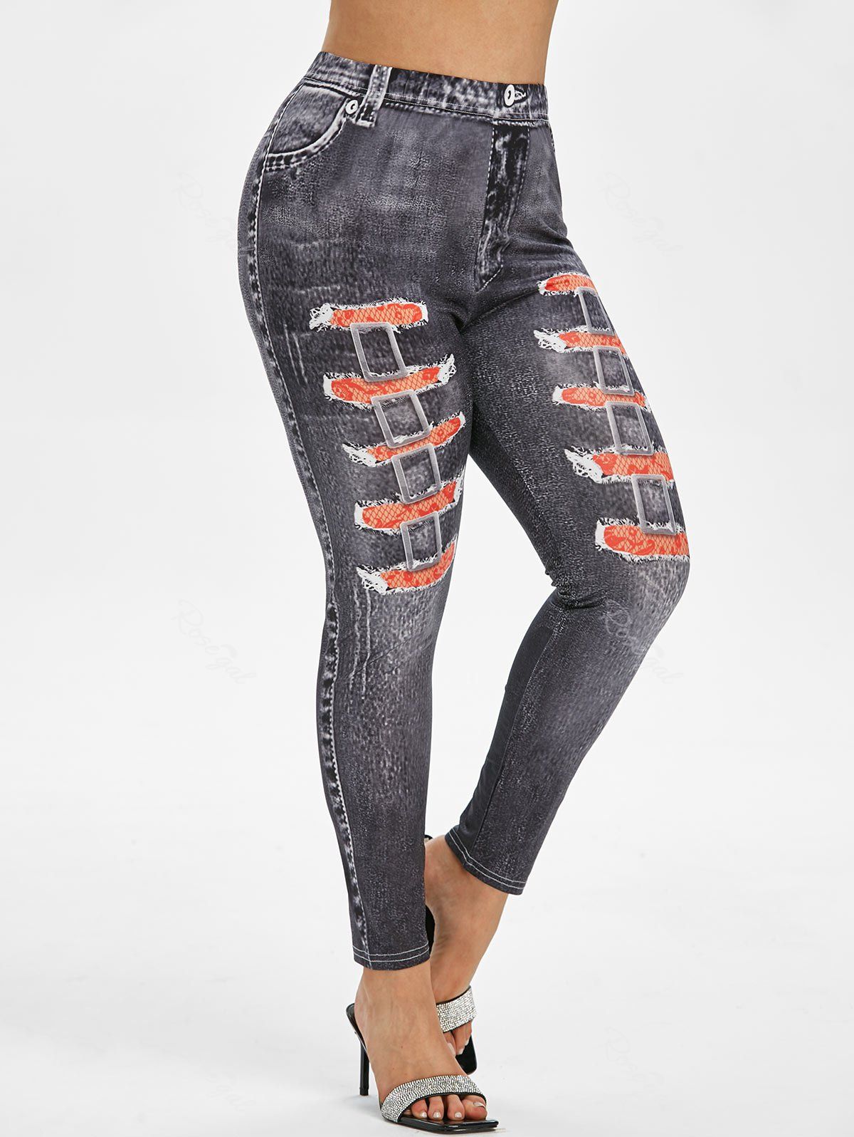 distressed plus size jeggings