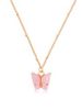 Acrylic Butterfly Pendant Chain Necklace -  