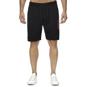 

Letter Graphic Casual Straight Shorts, Black
