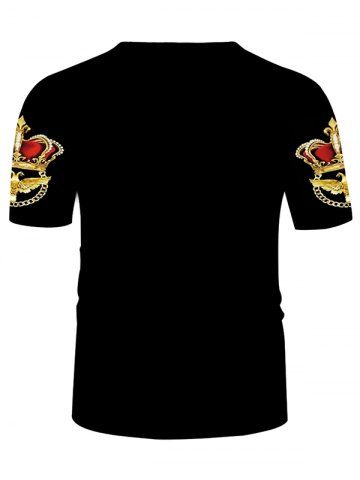 

Crown Lion Graphic Crew Neck Short Sleeve T Shirt, Multi