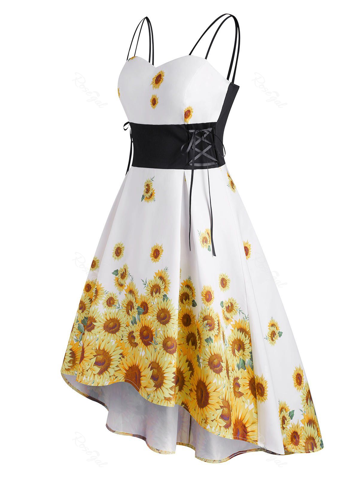 plus size sunflower print dress