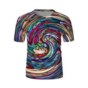 

Colorful Swirl Graphic Print T-shirt, Multi