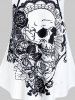Plus Size Crisscross Skull Print Tank Top -  