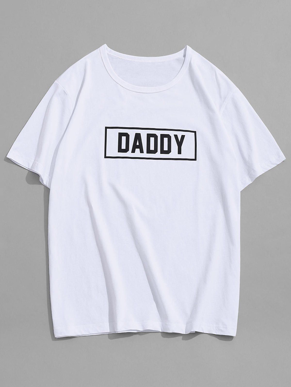 

Daddy Graphic Short Sleeve Casual T Shirt, White