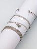 4Pcs Ethnic Tassel Beads Layered Bracelet Set -  