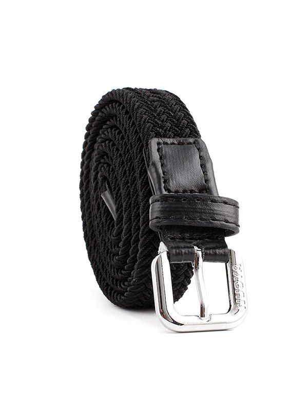 

Braided Elastic Casual Canvas Belt, Black