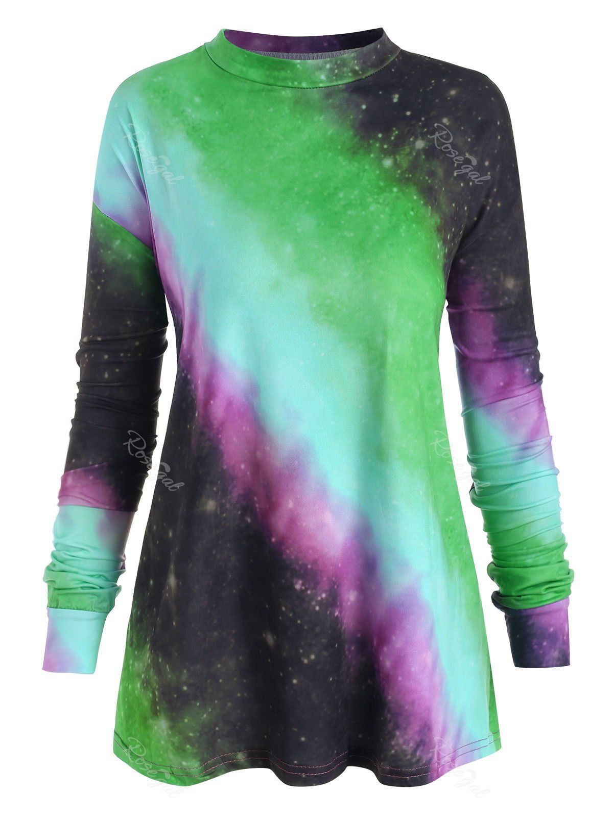 

Plus Size Tie Dye T Shirt, Green