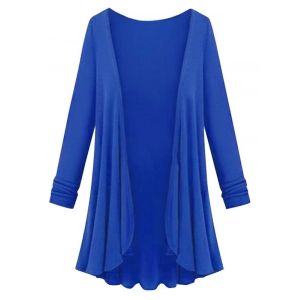 

Plus Size Longline Duster Coat, Blue