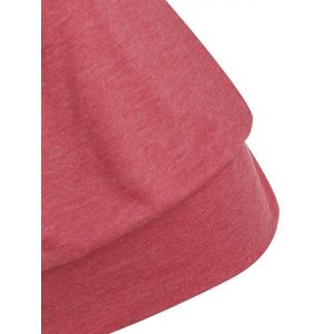 

Plus Size Twisted Square Neck Blouson Tunic Tee, Valentine red