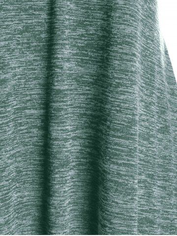 

Plus Size A Line Lace Panel T-shirt, Sea turtle green