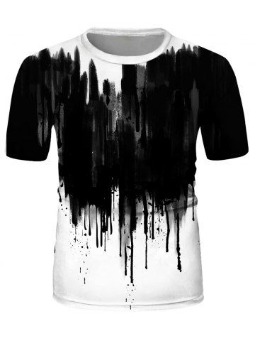

Painting Splatter Print Short Sleeve T Shirt, Multi