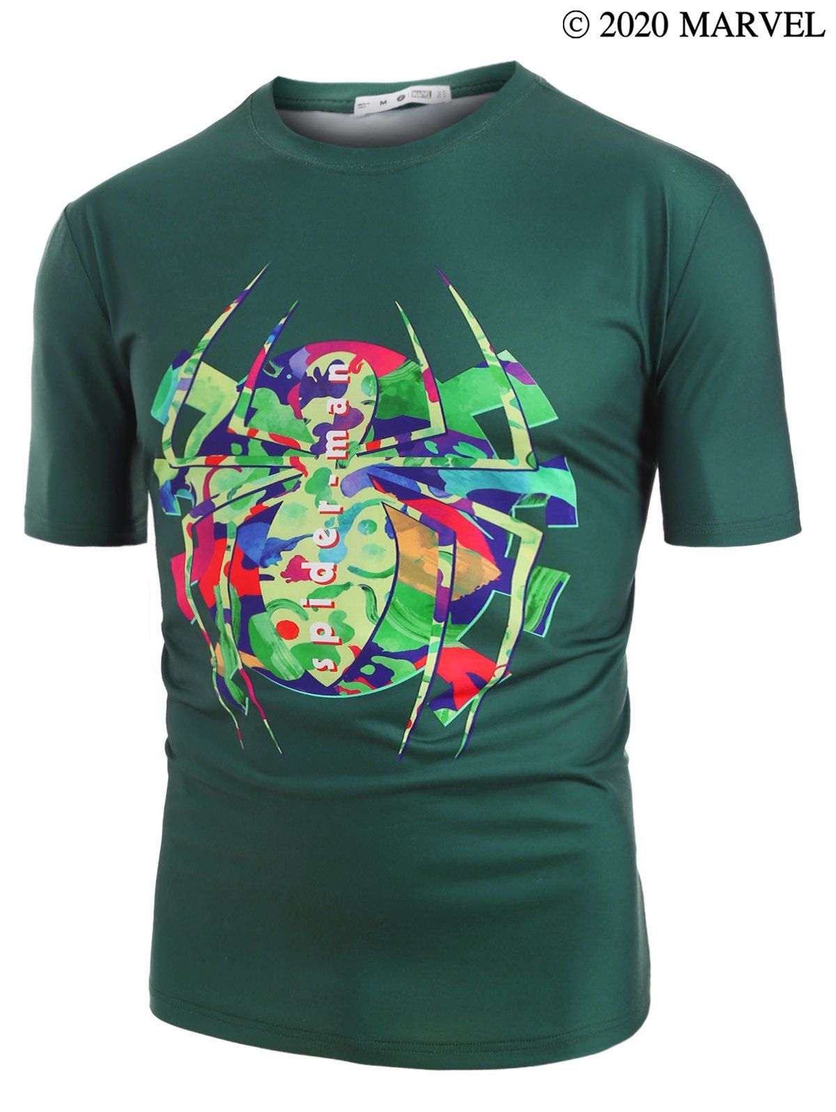 

Marvel Spider-Man Graphic Print T-shirt, Deep green