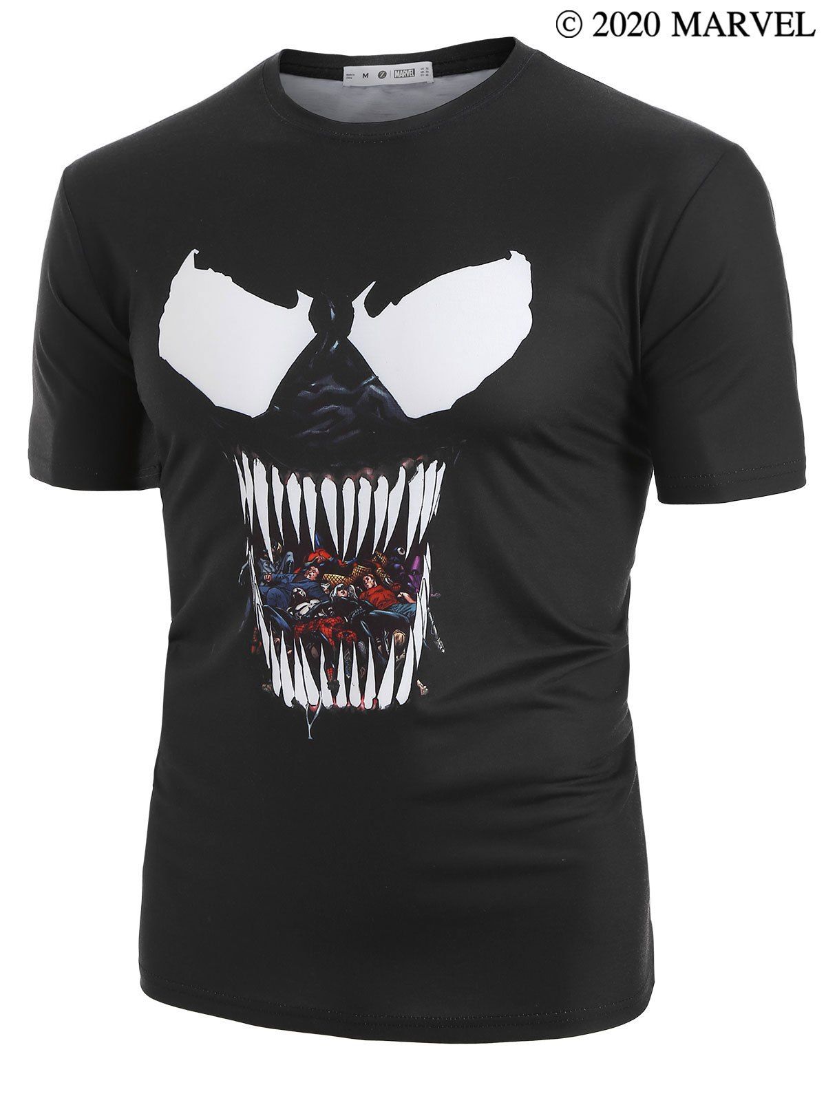 

Marvel Spider-Man Venom Pattern Short Sleeves Tee, Black