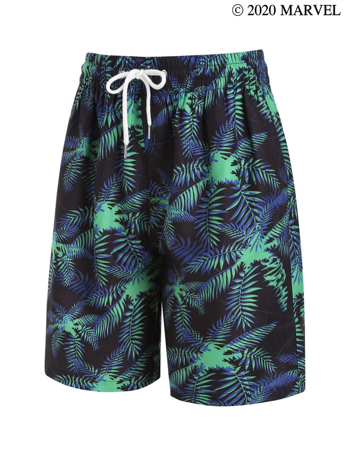 

Marvel Spider-Man Tropical Print Beach Shorts, Dark forest green