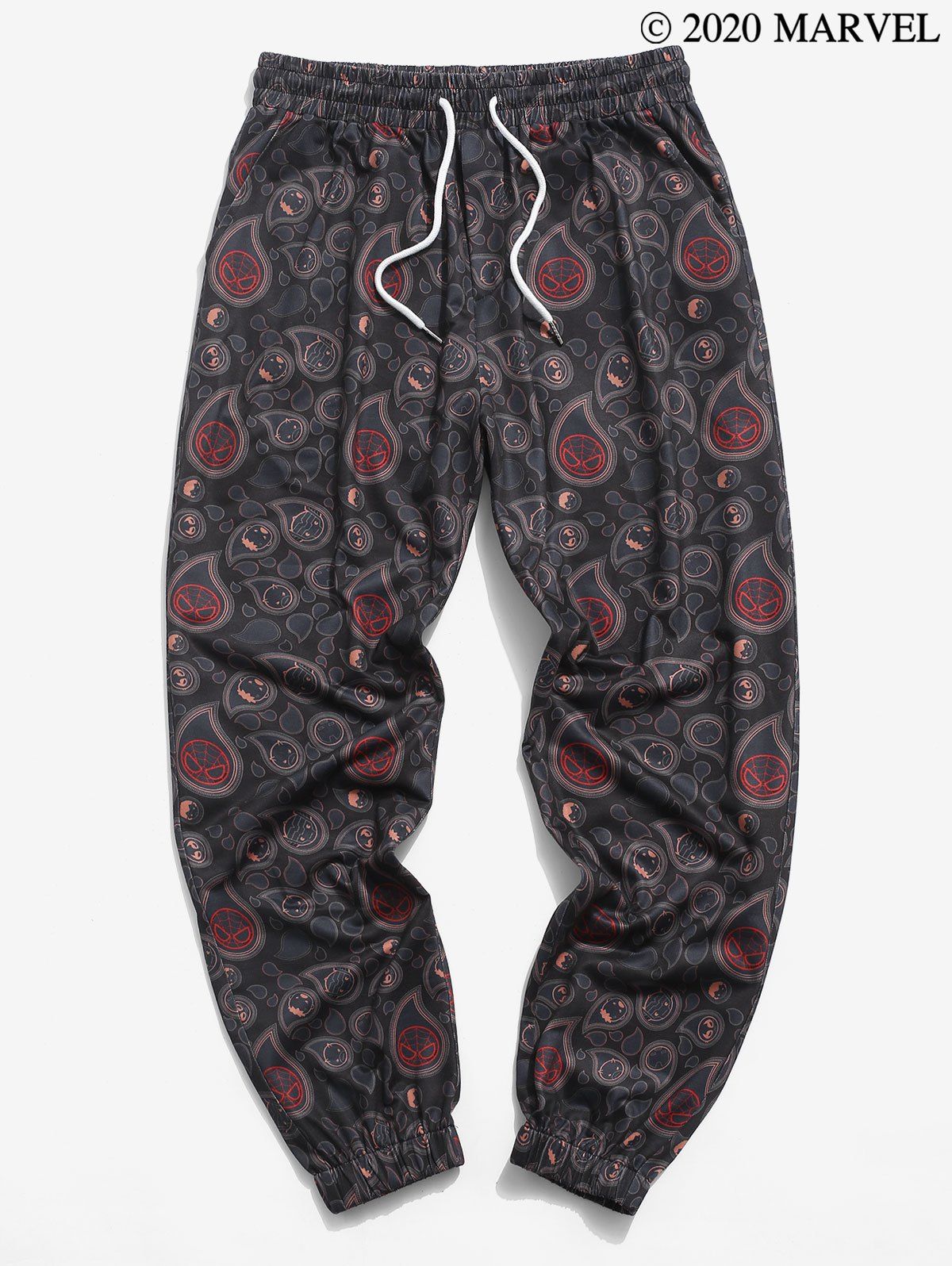 

Marvel Spider-Man Waterdrop Pattern Jogger Pants, Black